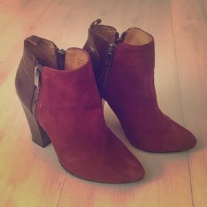 Maroon High Booties 8.5